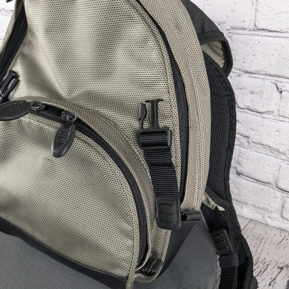 TUMI Black and Silver Backpack, Small